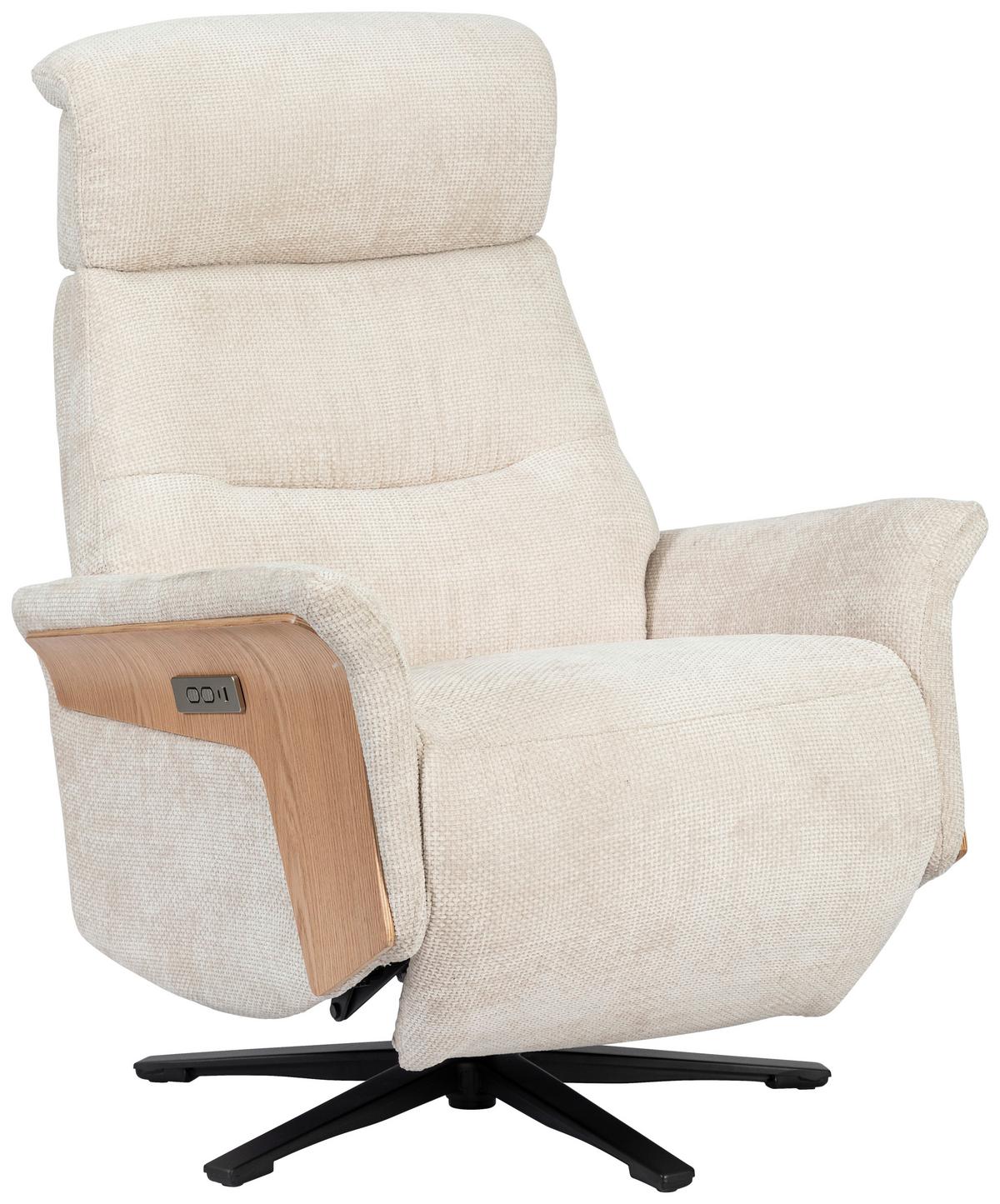 Fernsehsessel Rio - Eichefarben/Beige, MODERN, Holz/Textil (75/106/87cm)