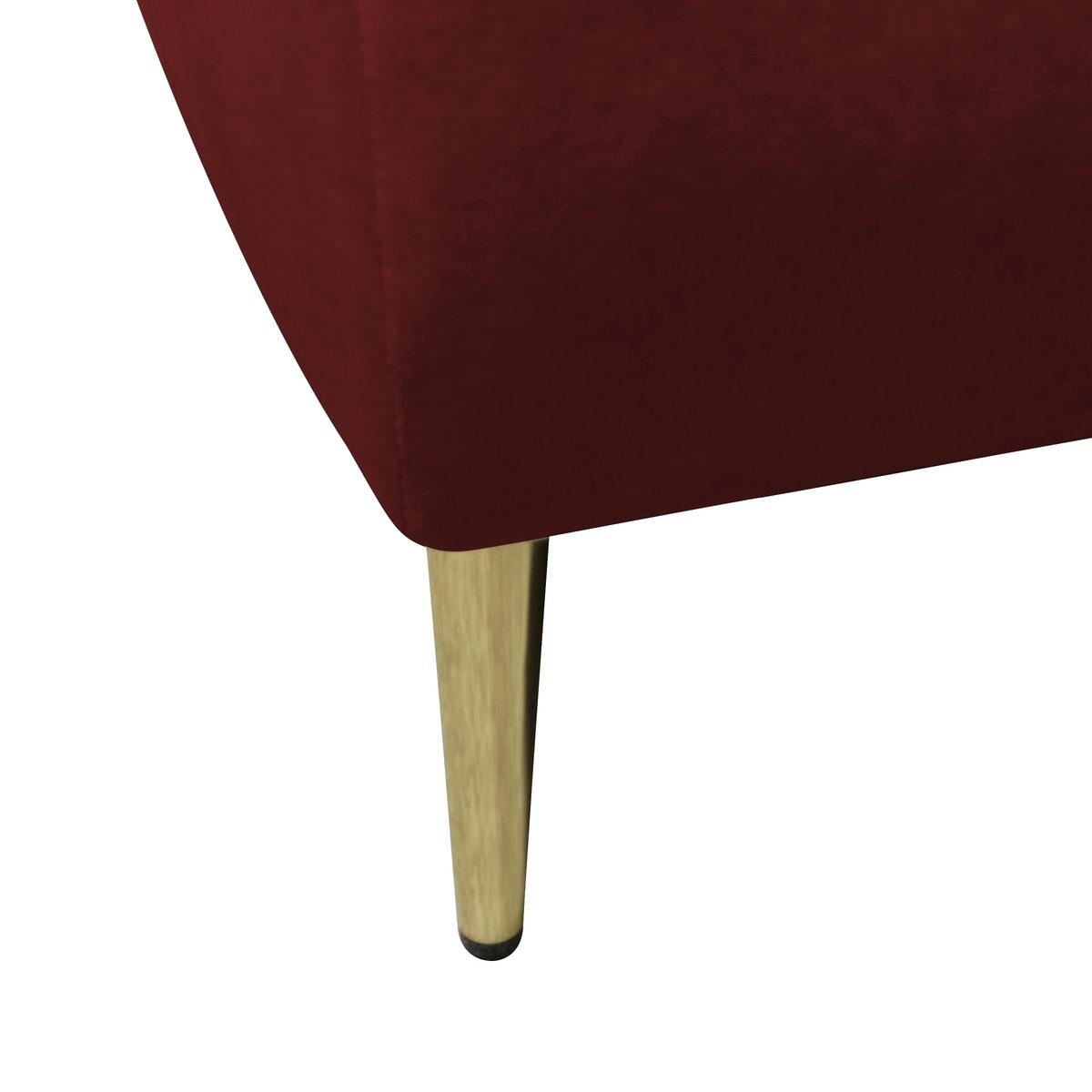 Schlafsofa Zoom Bordeaux B: 200 cm - Bordeaux/Goldfarben, Design, Textil (200/90/97cm) - MID.YOU