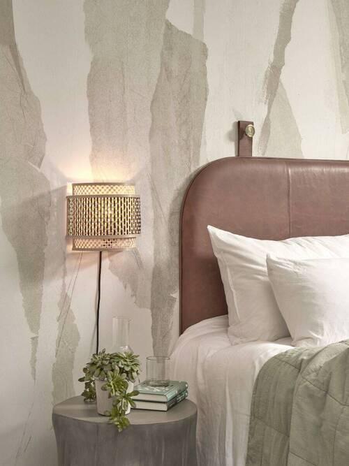 Wandleuchte Bhutan/W24/Bn - Schwarz/Naturfarben, Trend, Holz (24/12/21cm) - Good & Mojo