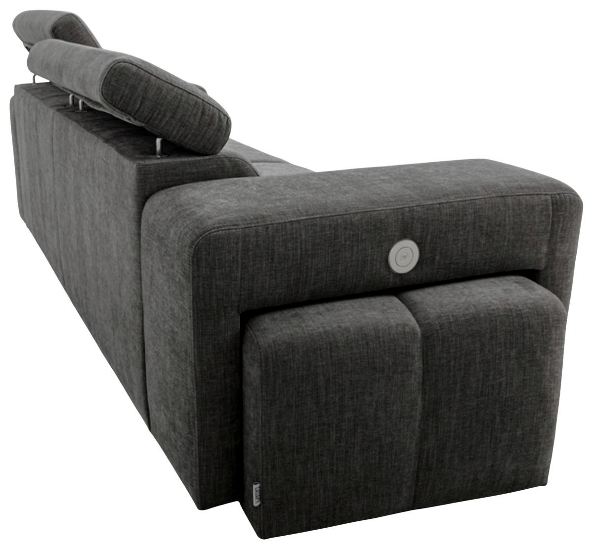 3-SitzerSofa m. Schlaffunktion Sirius S schwarz, B: 251cm - Schwarz, KONVENTIONELL, Holz/Holzwerkstoff (251/96/100cm)