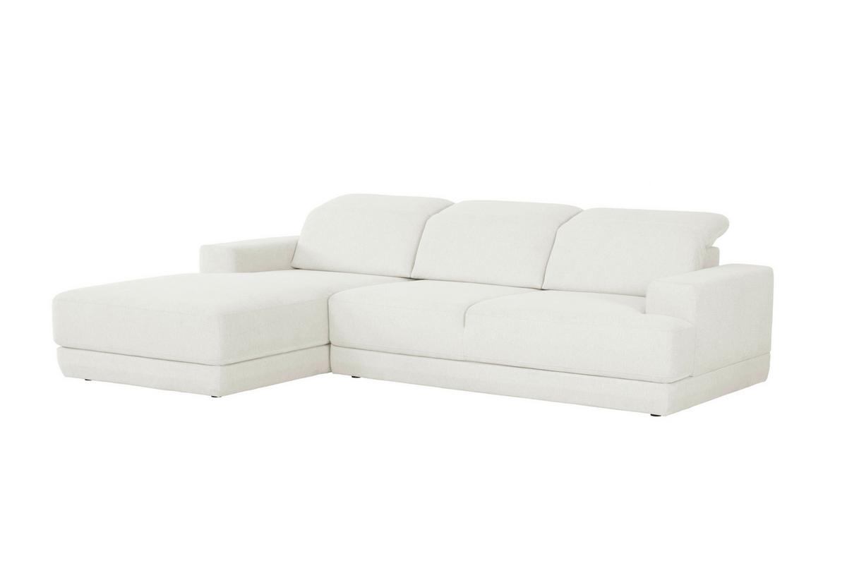 Ecksofa Frans Weiß S: 204 Cm - Schwarz/Weiß, Design, Textil (204/293cm) - MID.YOU