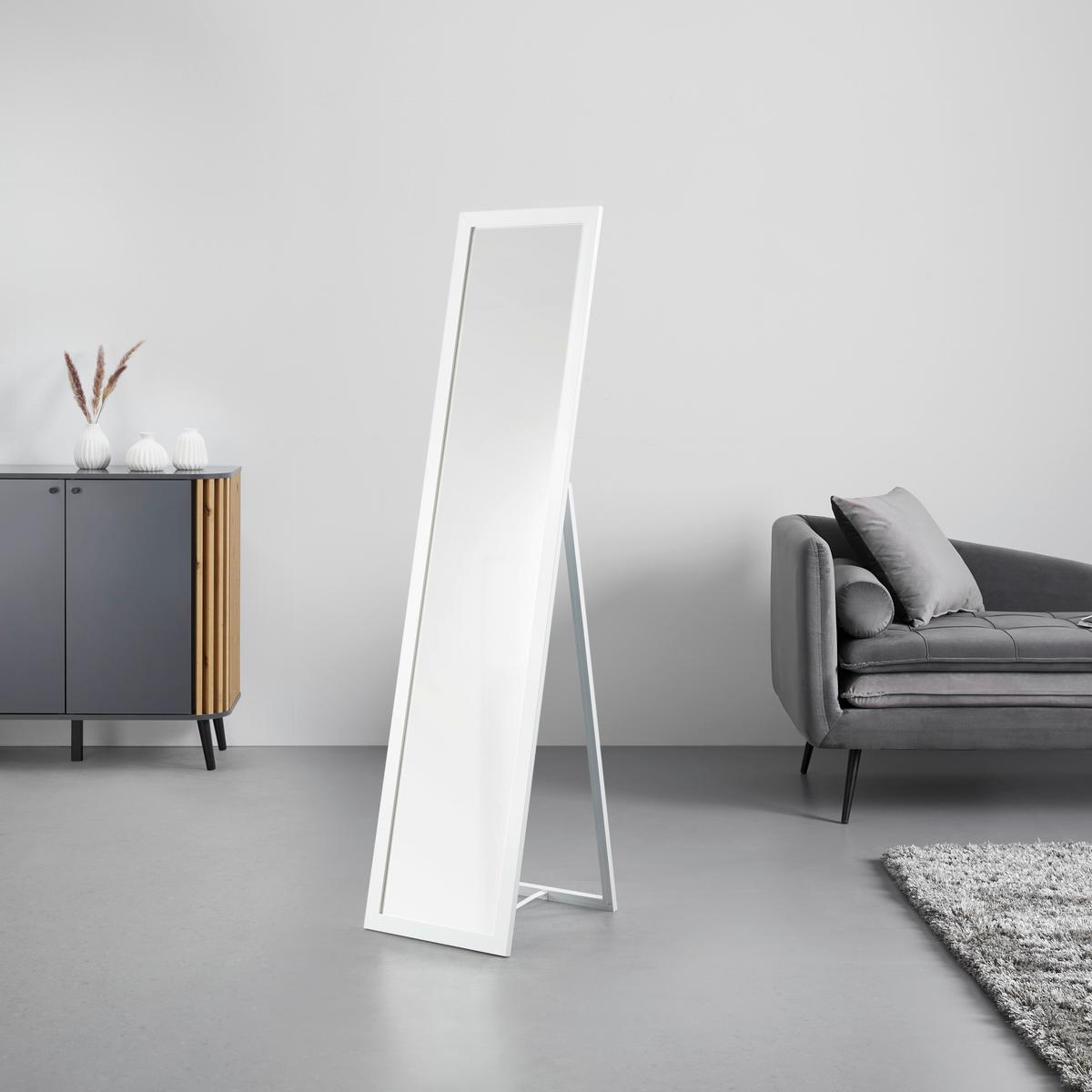 STOJACIE ZRKADLO RIO BIELA - biela, Modern, kompozitné drevo/sklo (36/156/44cm) - Mömax