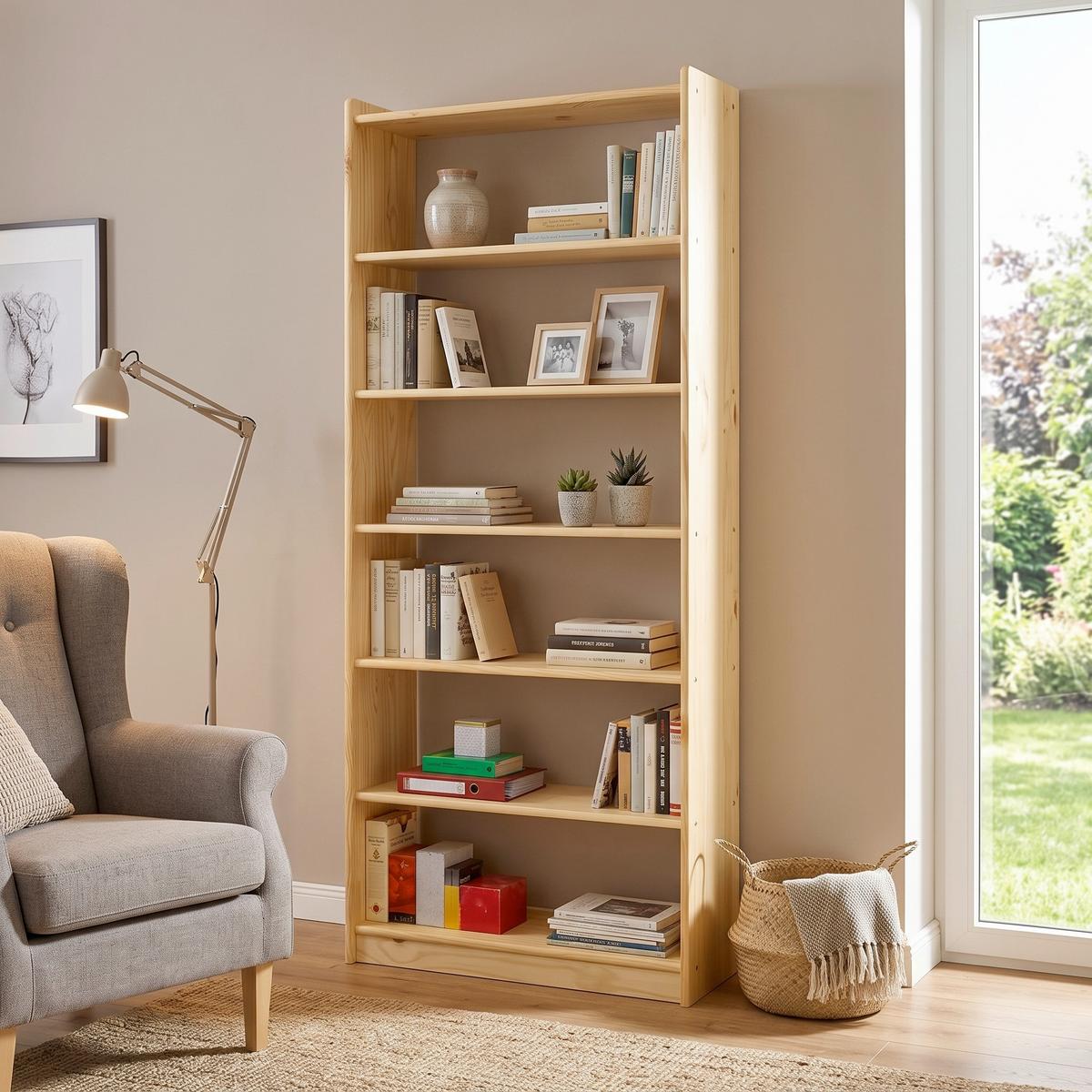 REGAL Naturfarben B: 80cm - Naturfarben, Natur, Holz (80/200/30cm) - Livetastic