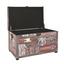 Truhenbank Timber 65cm Vintageoptik - Multicolor, KONVENTIONELL, Holzwerkstoff/Textil (65/42/40cm)