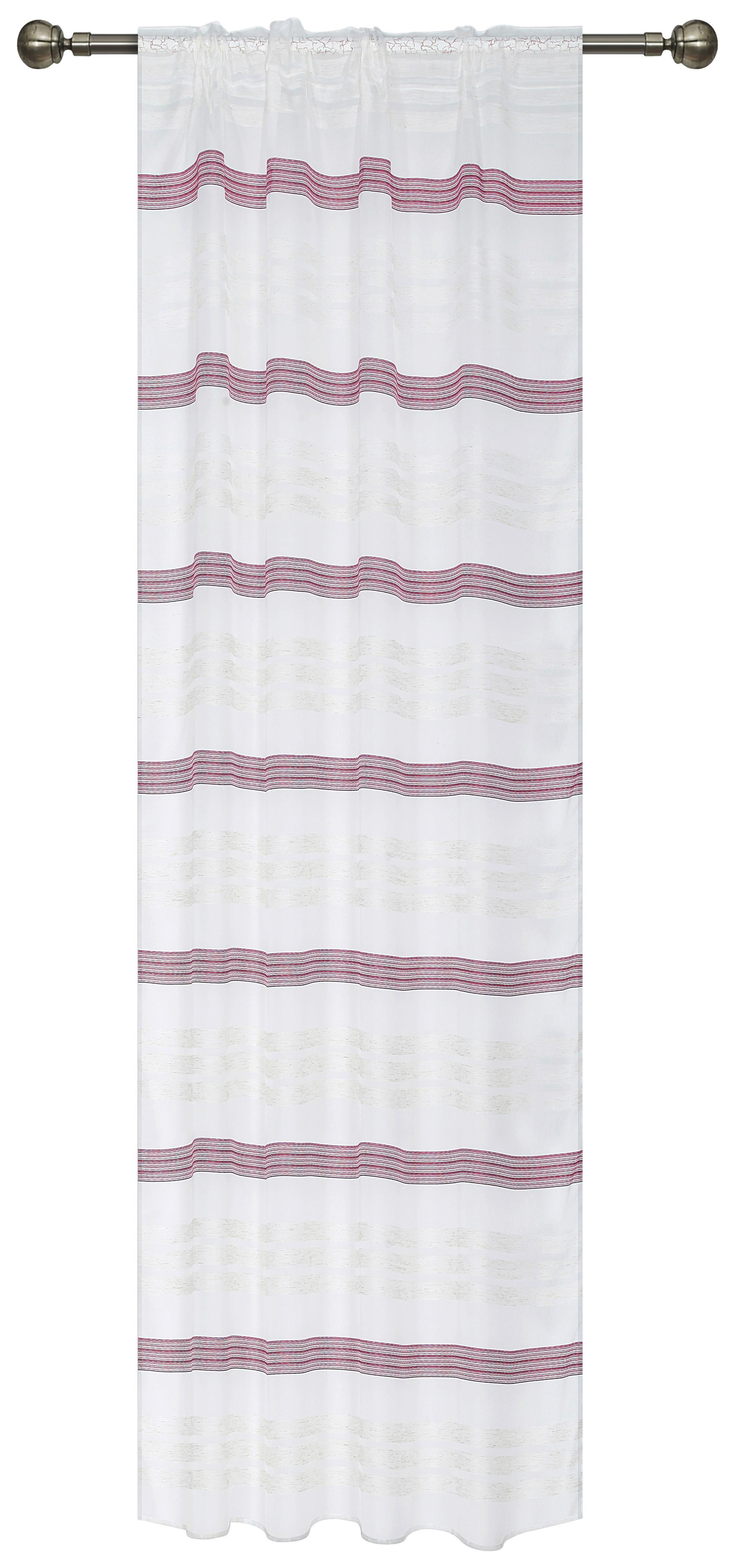 Készfüggöny Steffi Kb. 140/245cm - piros, Modern, textil (140/245cm) - Luca Bessoni