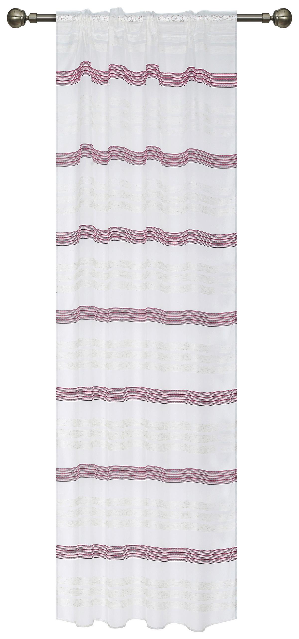 Készfüggöny Steffi Kb. 140/245cm - piros, Modern, textil (140/245cm) - Luca Bessoni