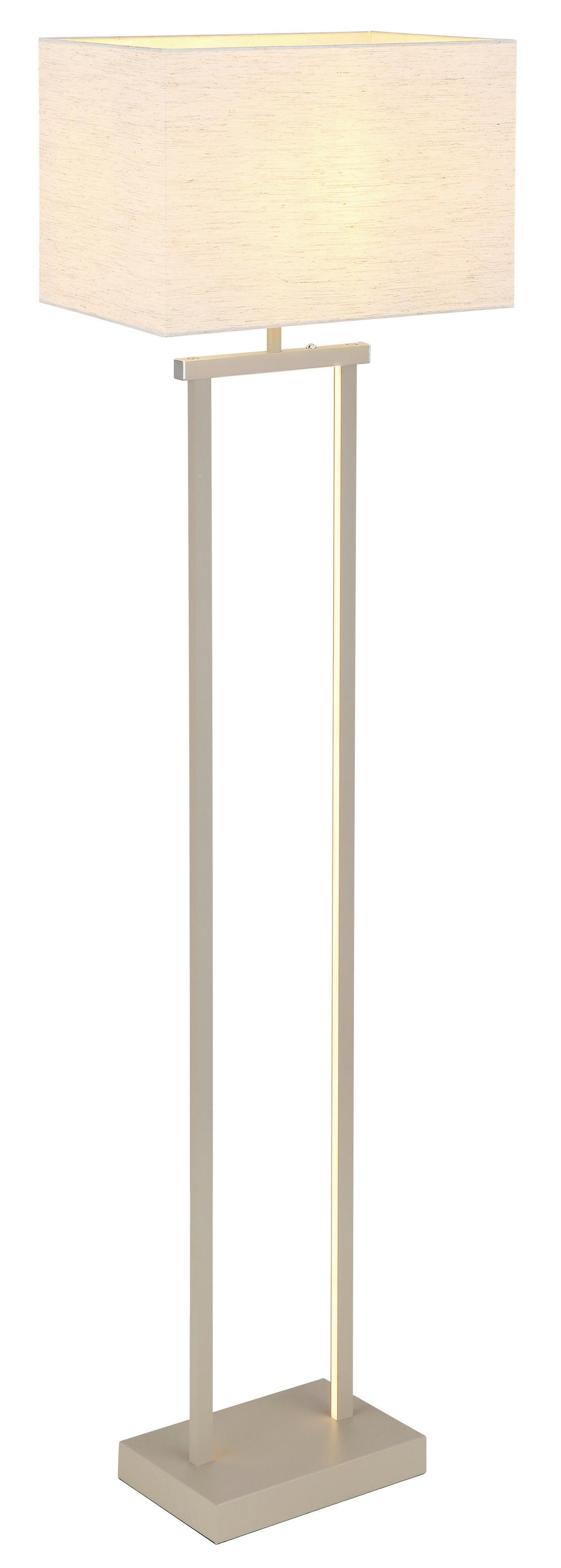 LED-STEHLEUCHTE Naturfarben, ca. 40x27x153 cm - Sandfarben/Naturfarben, Design, Textil/Metall (40/27/153cm) - Globo