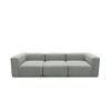 3-sitzer-sofa Hellgrau B: 301 Cm - Hellgrau/Schwarz, Design, Textil (301/69/108cm) - MID.YOU