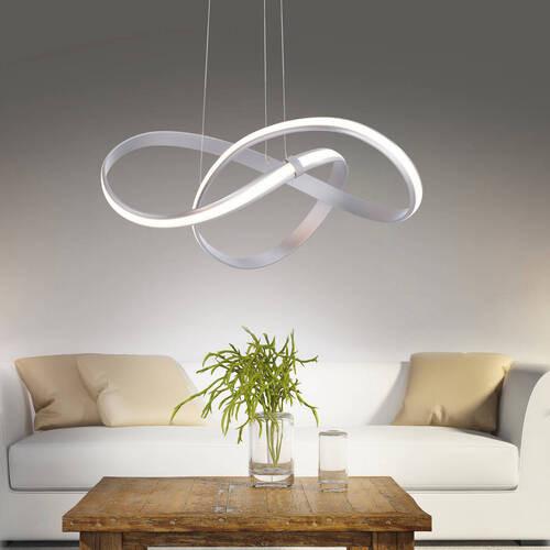 LED-Hängeleuchte Melinda H: 120 cm 1-Flammig dimmbar - Grau, Design, Kunststoff/Metall (57/57/120cm) - Paul Neuhaus