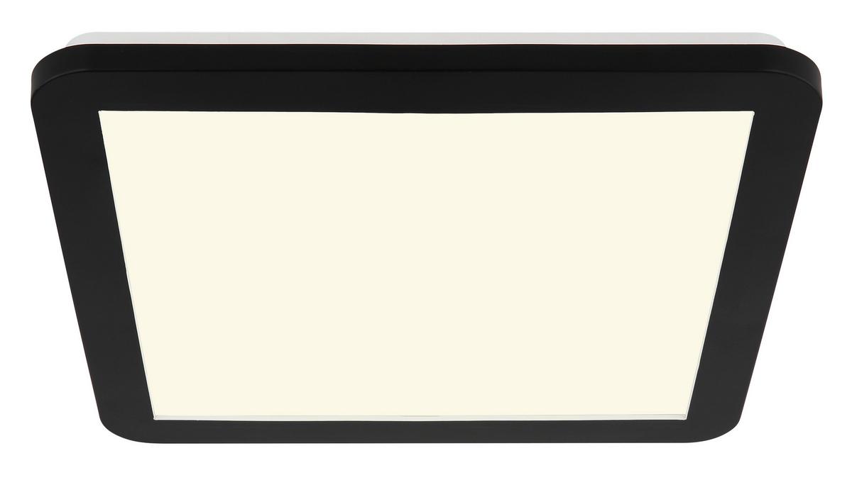 LED-Deckenleuchte 4000k, 18w, 2100lm - Opal/Schwarz, Basics, Kunststoff (30/30/3cm) - Globo