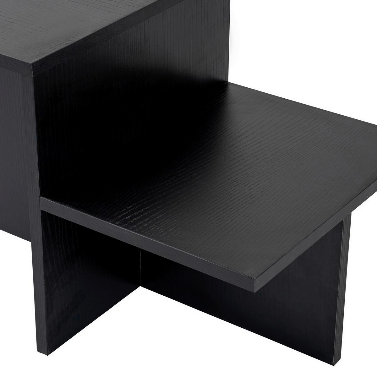 COUCHTISCH Harmony Schwarz L: 80cm - Schwarz, Design, Holzwerkstoff (80/40/40cm) - MID.YOU
