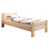Bett Echtholz Massiv 90x200 cm Bert, Kiefer Natur - Kieferfarben, Natur, Holz (90/200cm) - MID.YOU