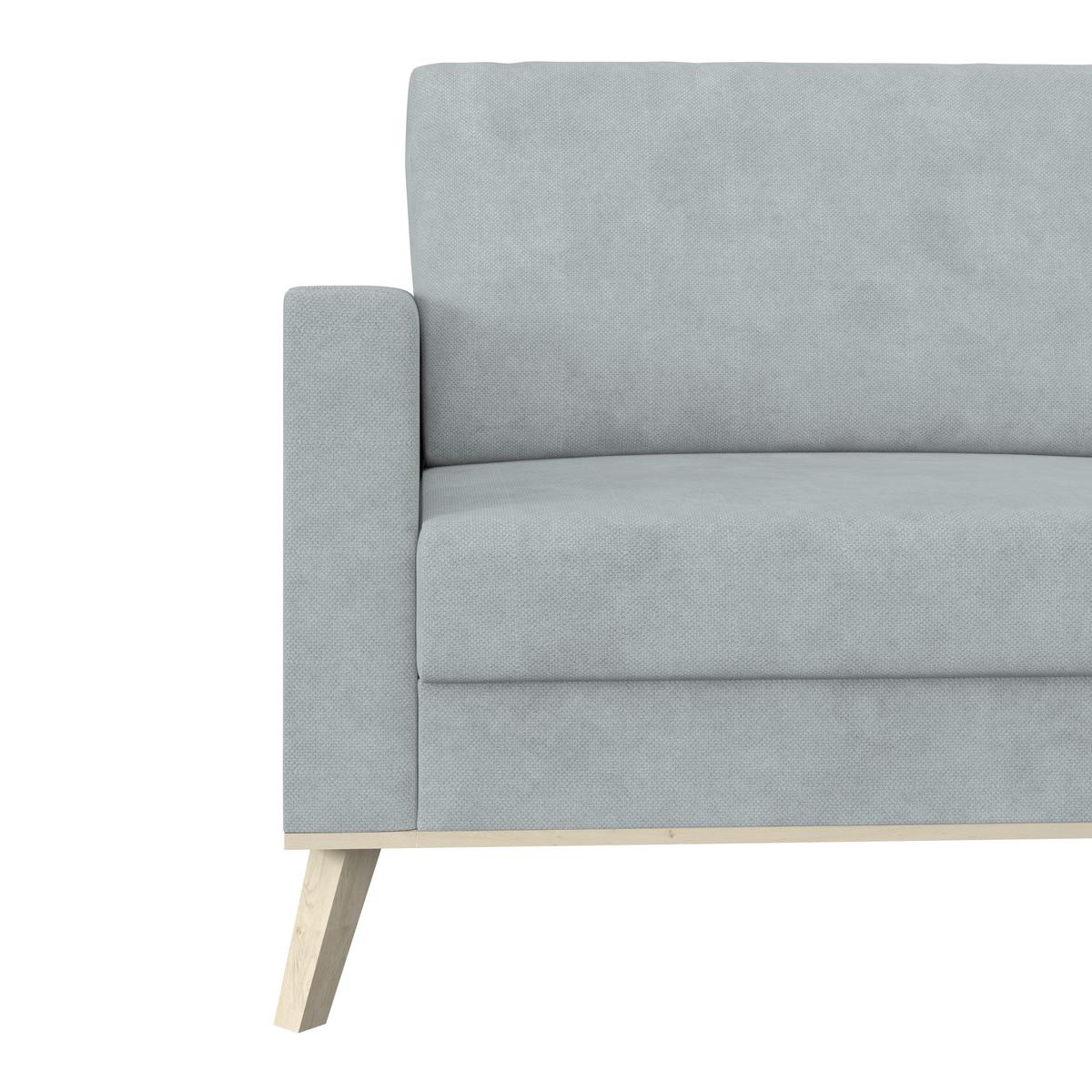 Ecksofa Carini - Eichefarben/Silberfarben, Basics, Textil (222/152cm)