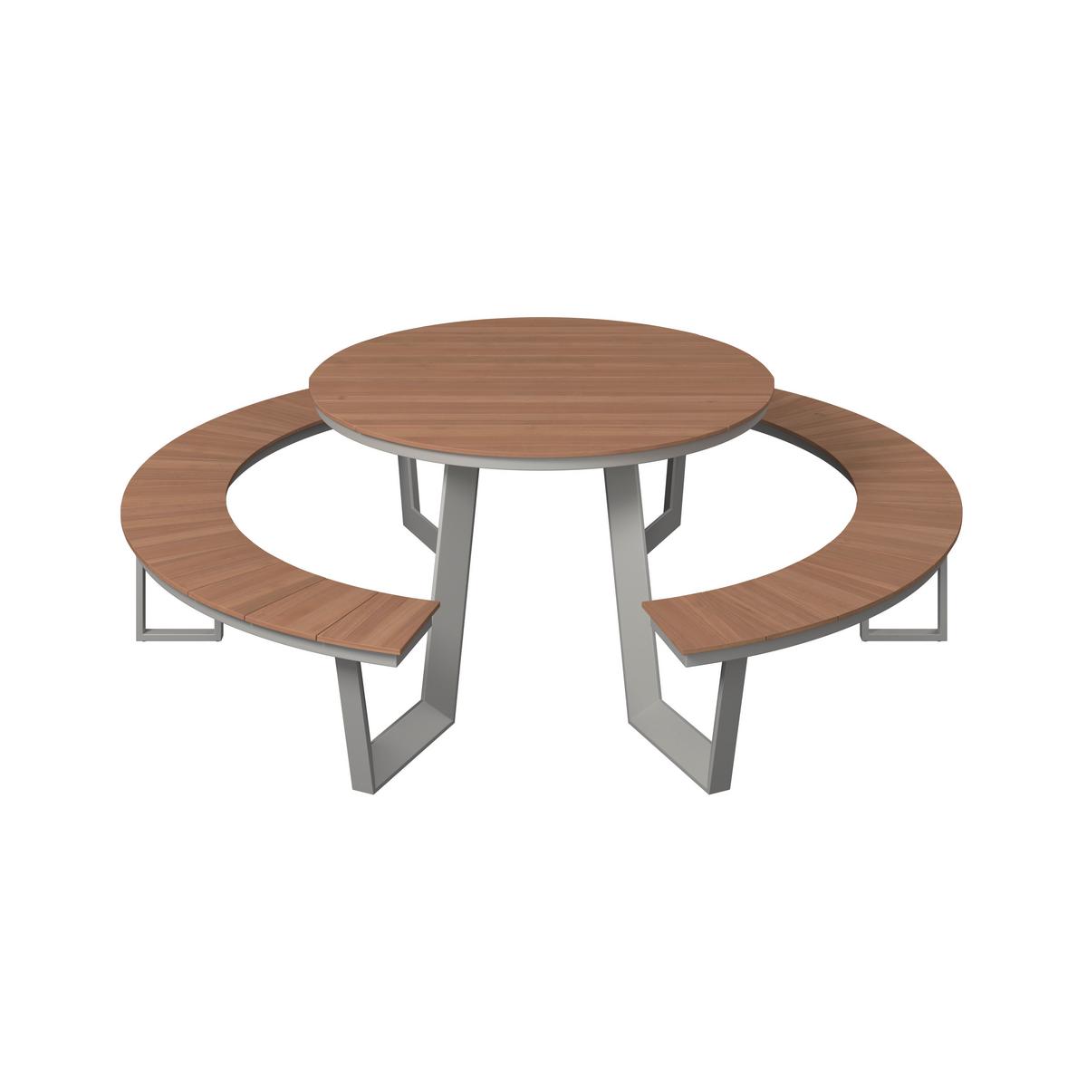 GARTENSET WELLINGTON - Hellgrau/Naturfarben, MODERN, Kunststoff/Metall (239/75cm) - Beldano