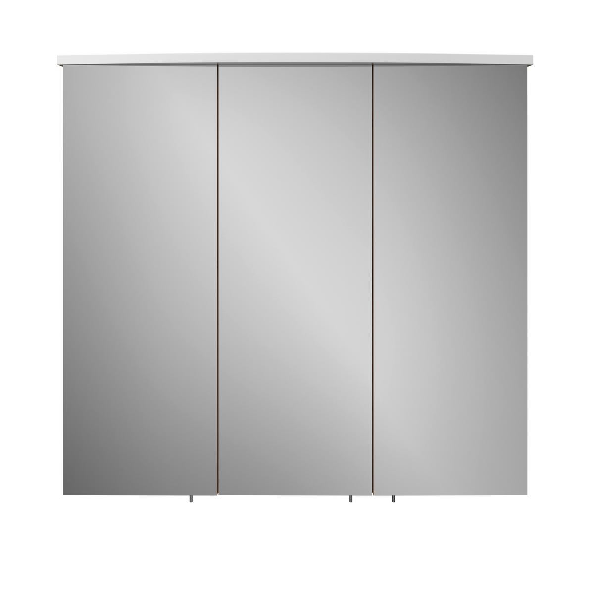 Tükrös Szekrény Avensis - tölgyfa színű/átlátszó, Modern, faalapú anyag/üveg (75/73/20,5cm) - Luca Bessoni