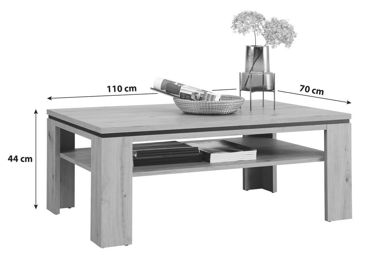 KONFERENČNÝ STOLÍK NYON - farba duba, Modern, kompozitné drevo (110/44/70cm)
