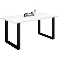 Esstisch Alex Schwarz, Weiß - Schwarz/Weiß, MODERN, Holzwerkstoff/Metall (160/90/78cm) - Livetastic