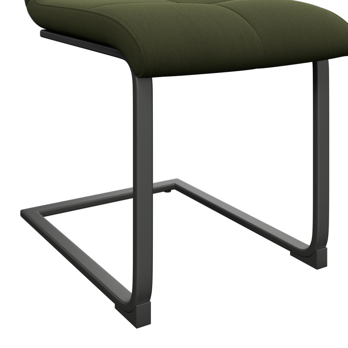 Schwingstuhl Tristan Webstoff moosgrün, B: 41cm - Schwarz/Grün, MODERN, Holz/Textil (41/102/58cm) - James Wood