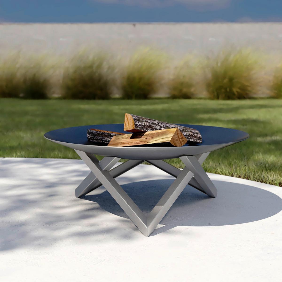 Feuerschale Futura XXL - Edelstahlfarben/Rostfarben, Basics, Metall (58/58/20cm)