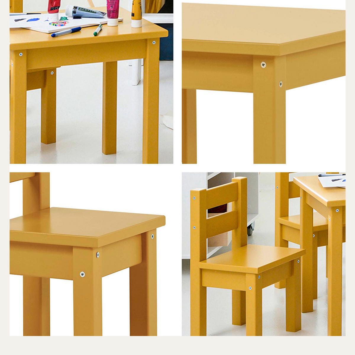 Kindersitzgruppe Bunde Mads Gelb - Gelb, MODERN, Holz - MID.YOU