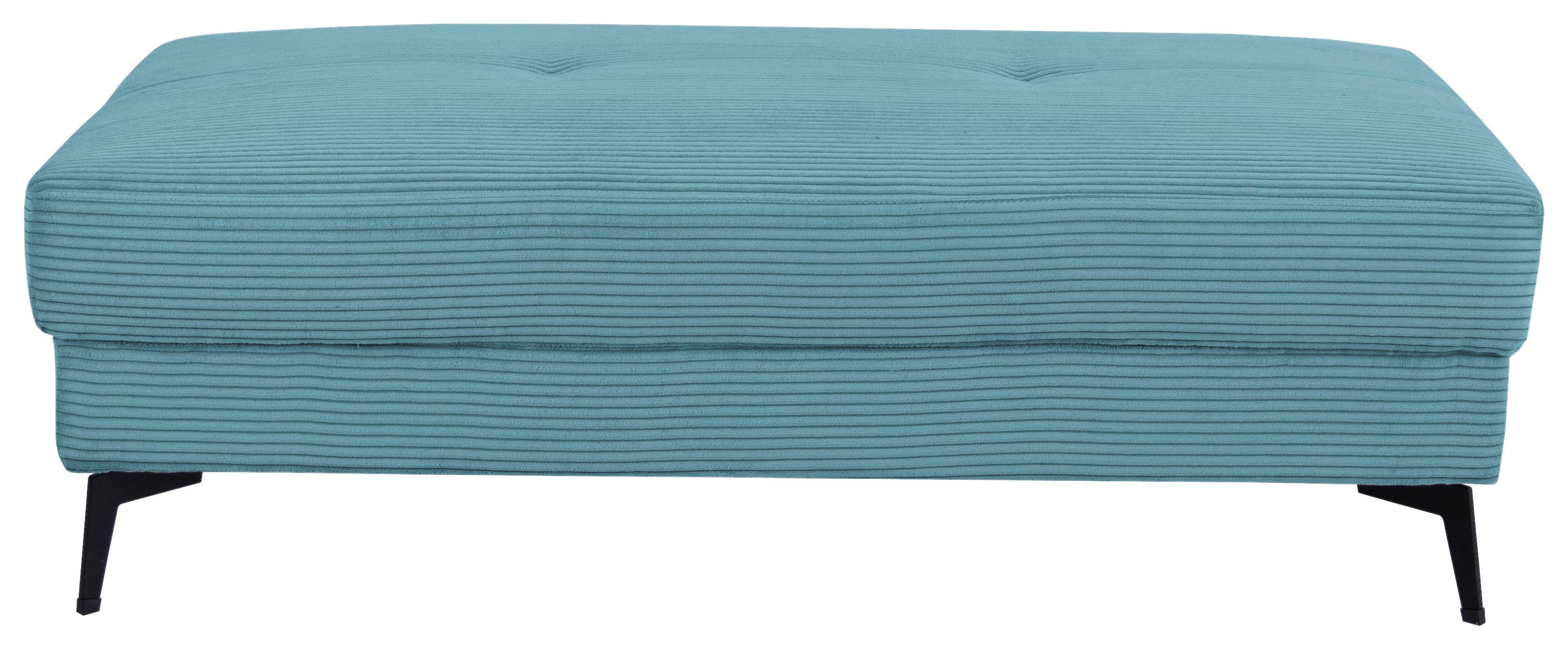 Hocker Zero Blau B: 140 cm - Blau/Schwarz, Trend, Textil (140/46/80cm)