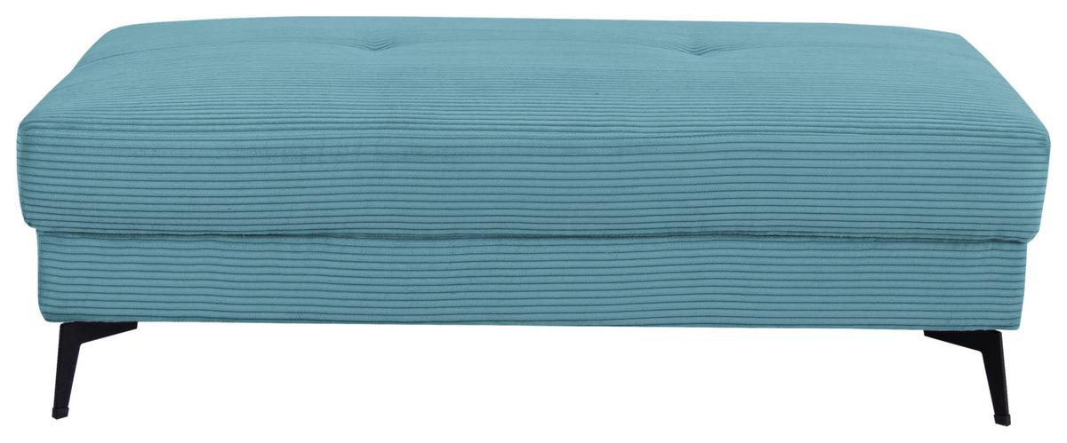 Hocker Zero Blau B: 140 cm - Blau/Schwarz, Trend, Textil (140/46/80cm)