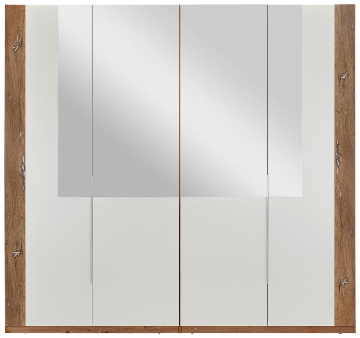 Skříň s otočnymi dveřmi COMPLETE-BP- - bílá/barvy dubu, Konvenční, kompozitní dřevo/plast (228/215/60cm)