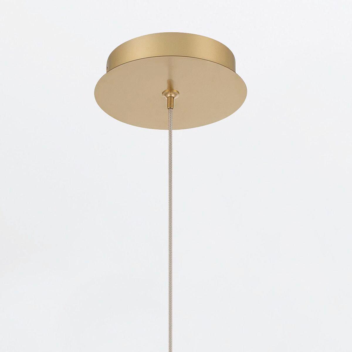 Függeszték Qn-Palmas-1mp-Bg - aranyszínű, Konventionell, üveg/fém (15,2/272cm) - Elstead Lighting