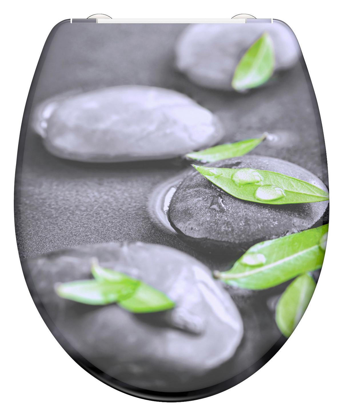 WC-Sitz Steinmotiv Stone Mit Absenkautomatik B: 37,5 cm - Multicolor, KONVENTIONELL, Kunststoff (37,5/45,0cm)