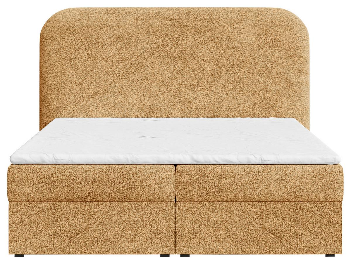 Boxbett London mit Topper 160x200 - Rostfarben/Schwarz, MODERN, Holz/Kunststoff (160/200cm) - Livetastic