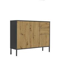 Kommode Mailand Anthr./eiche Dekor B: 105,5cm - Anthrazit/Eiche Artisan, MODERN, Holzwerkstoff (105,5/86/33cm) - MID.YOU