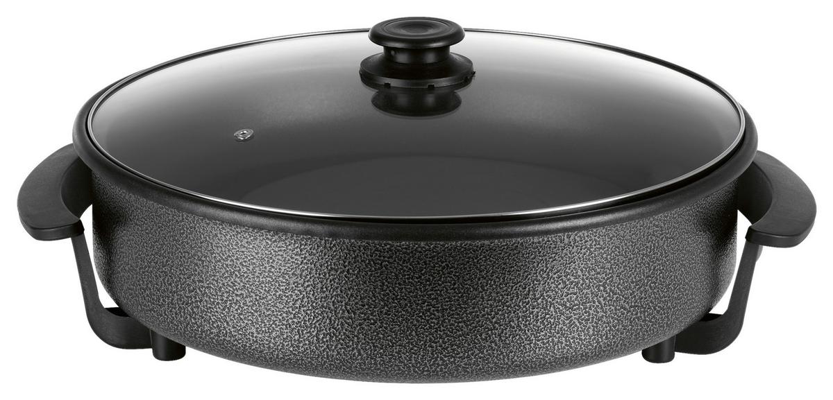 Party-pfanne Elektrisch 12316 Party-Pfanne Elektrisch - Schwarz, Basics, Glas/Kunststoff (41/45/17,5cm)