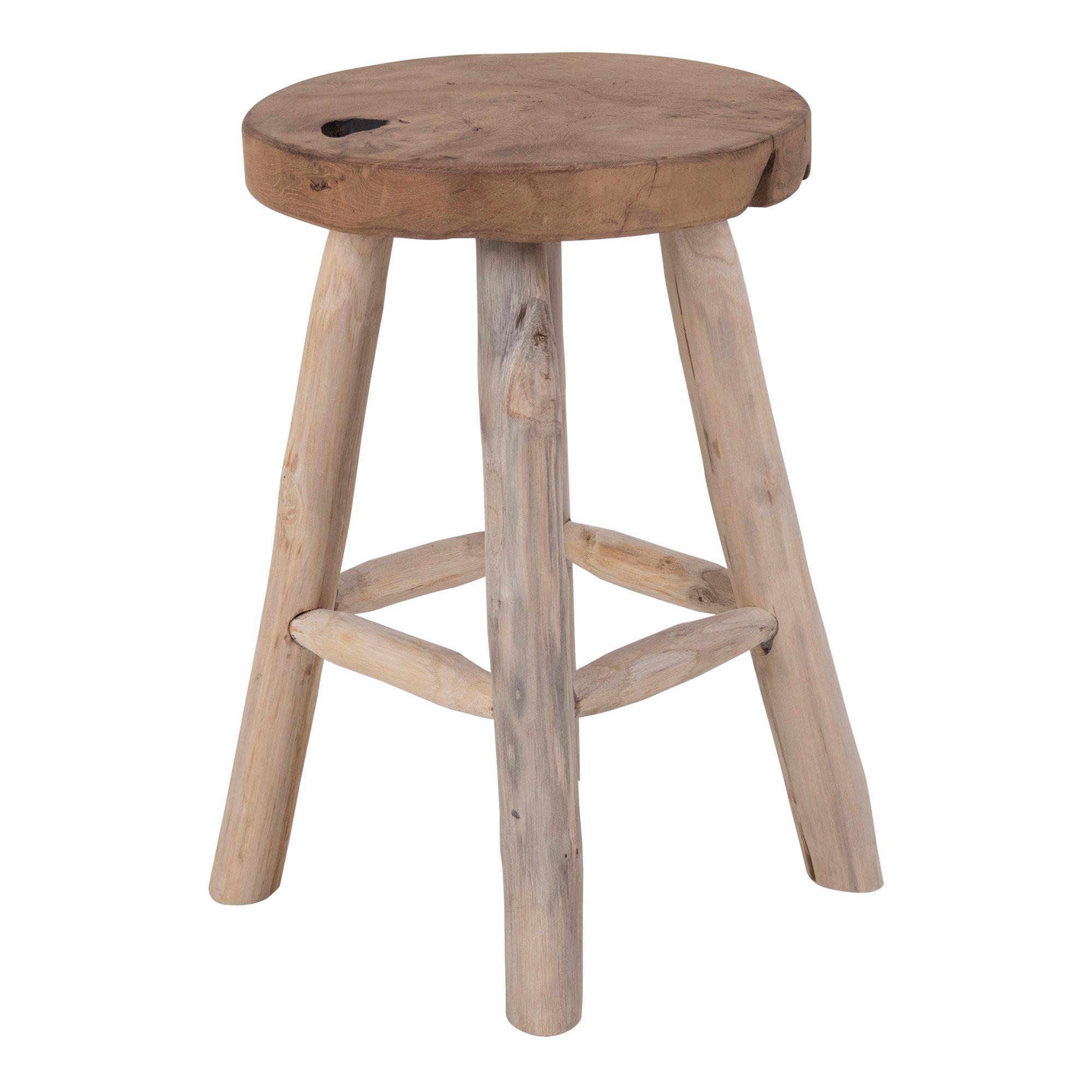 Hocker Badia Teakfarben, B/H/T: 30x45x30cm - Teakfarben, Basics, Holz (30/45/30cm)