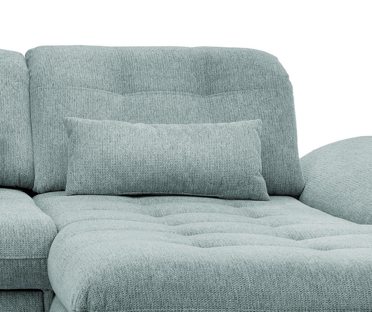 Ecksofa Mit Bettkasten Rigatti Blau S: 314x184 Cm - Chromfarben/Blau, MODERN, Textil (314/184cm) - Livetastic