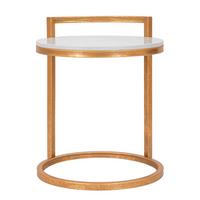 Couchtisch Marble Goldfarben, Weiß B: 40 Cm - Goldfarben/Weiß, Basics, Stein/Metall (40/50/43cm)