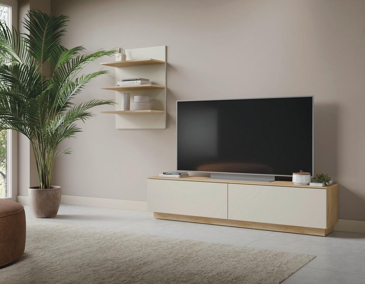 Wandboard Puento Eichefarben/Beige B: 60cm - Kaschmir/Eichefarben, Design, Holzwerkstoff (60/79,4/26cm) - Livetastic