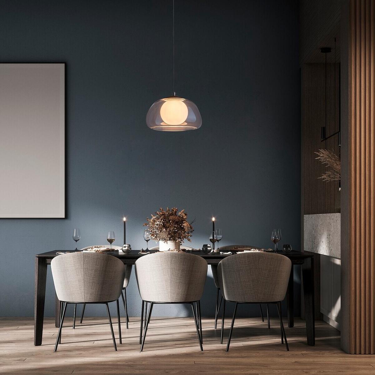 ZÁVĚSNÉ SVÍTIDLO ELOWEN - bílá/černá, Moderní, kov/plast (25/150cm)