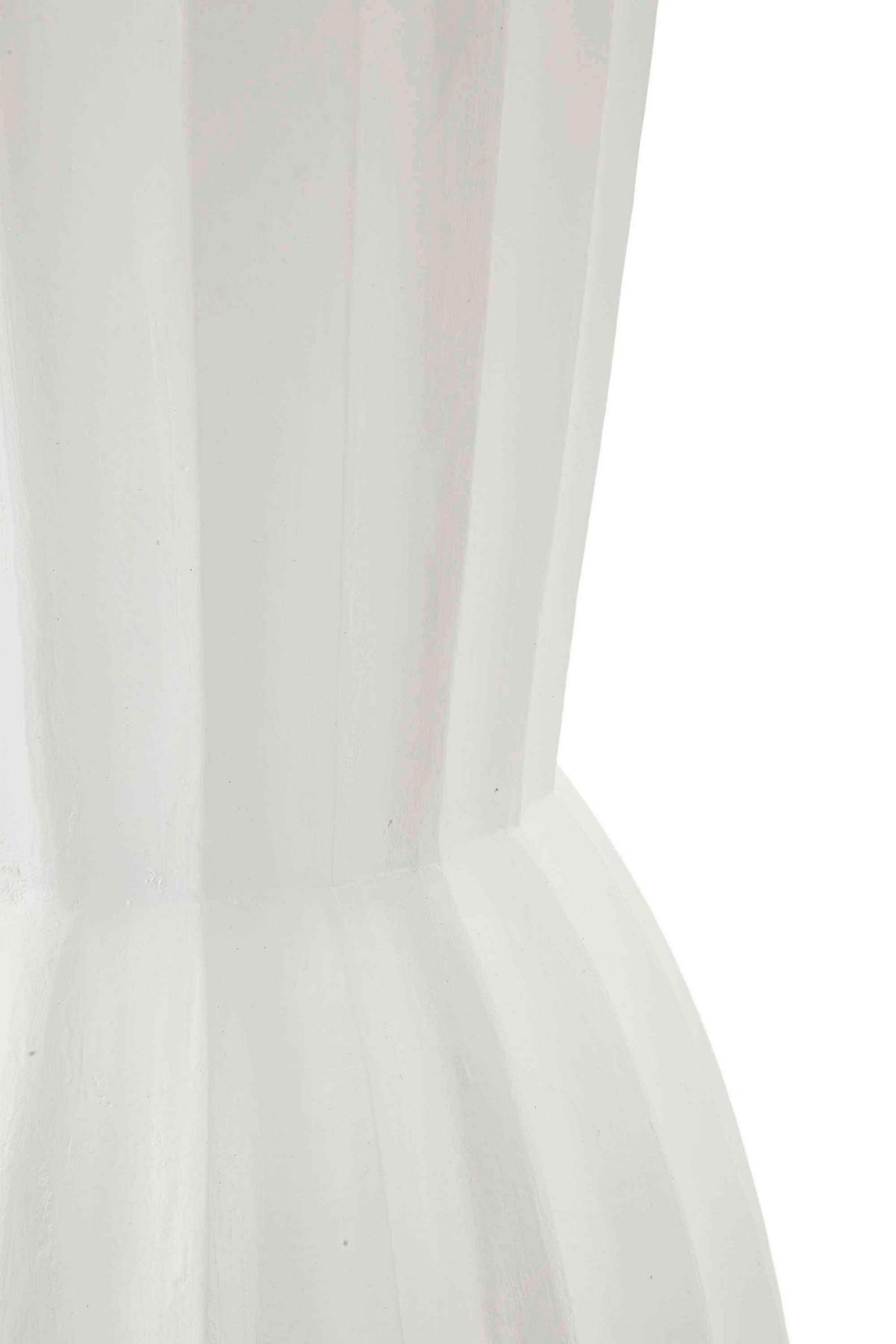 Vase Glint Weiß B: 25 cm - Weiß, Basics, Metall (25/50/25cm)
