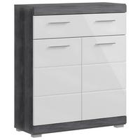 Unterschrank Scout - Weiß Hochglanz/Anthrazit, MODERN, Holzwerkstoff (74/88/31cm) - MID.YOU