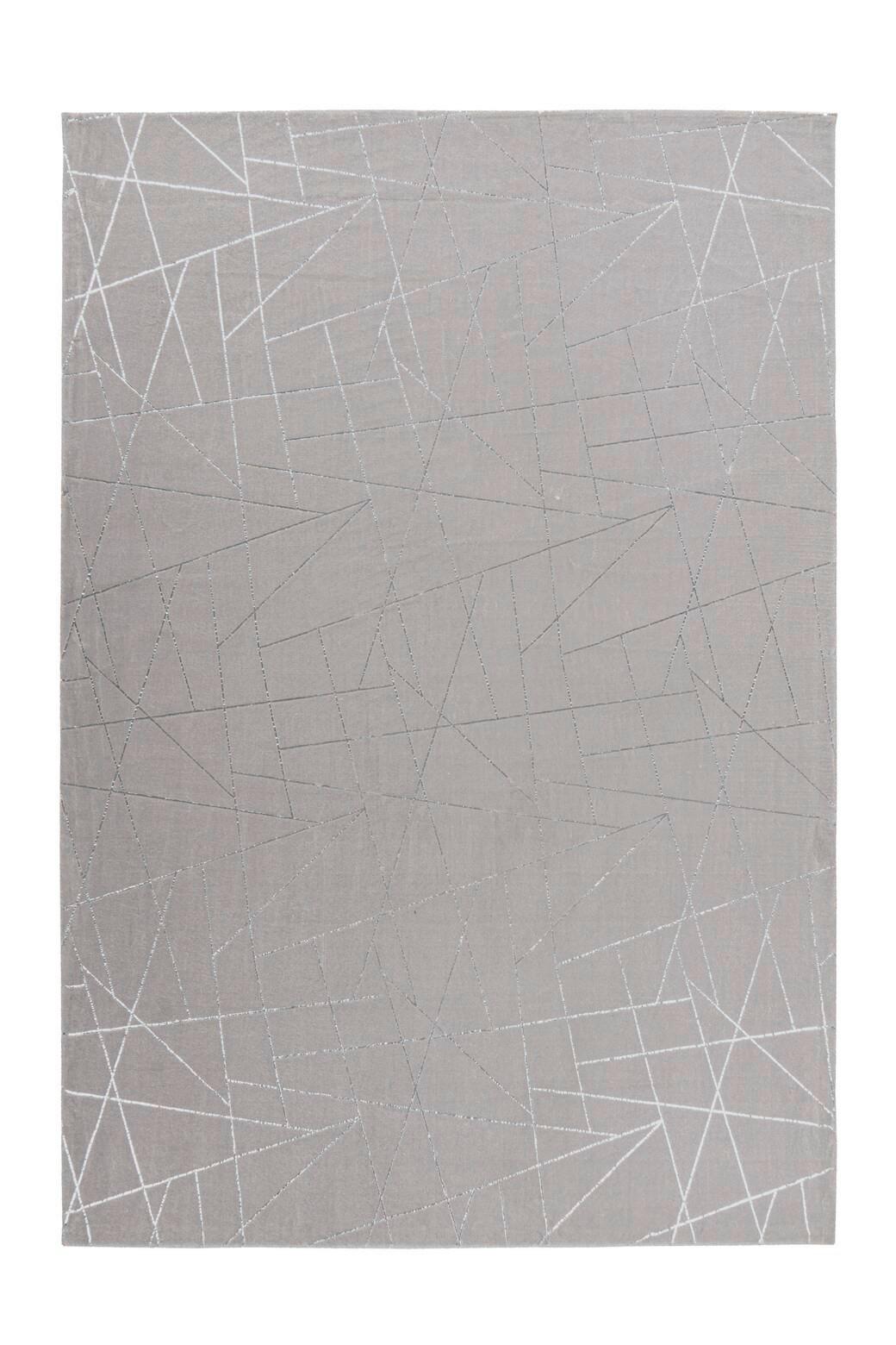 Teppich Silberfarben, Taupe Bijou 125, BxL: 80x150 cm - Taupe/Silberfarben, KONVENTIONELL, Textil (80/150cm) - Kayoom