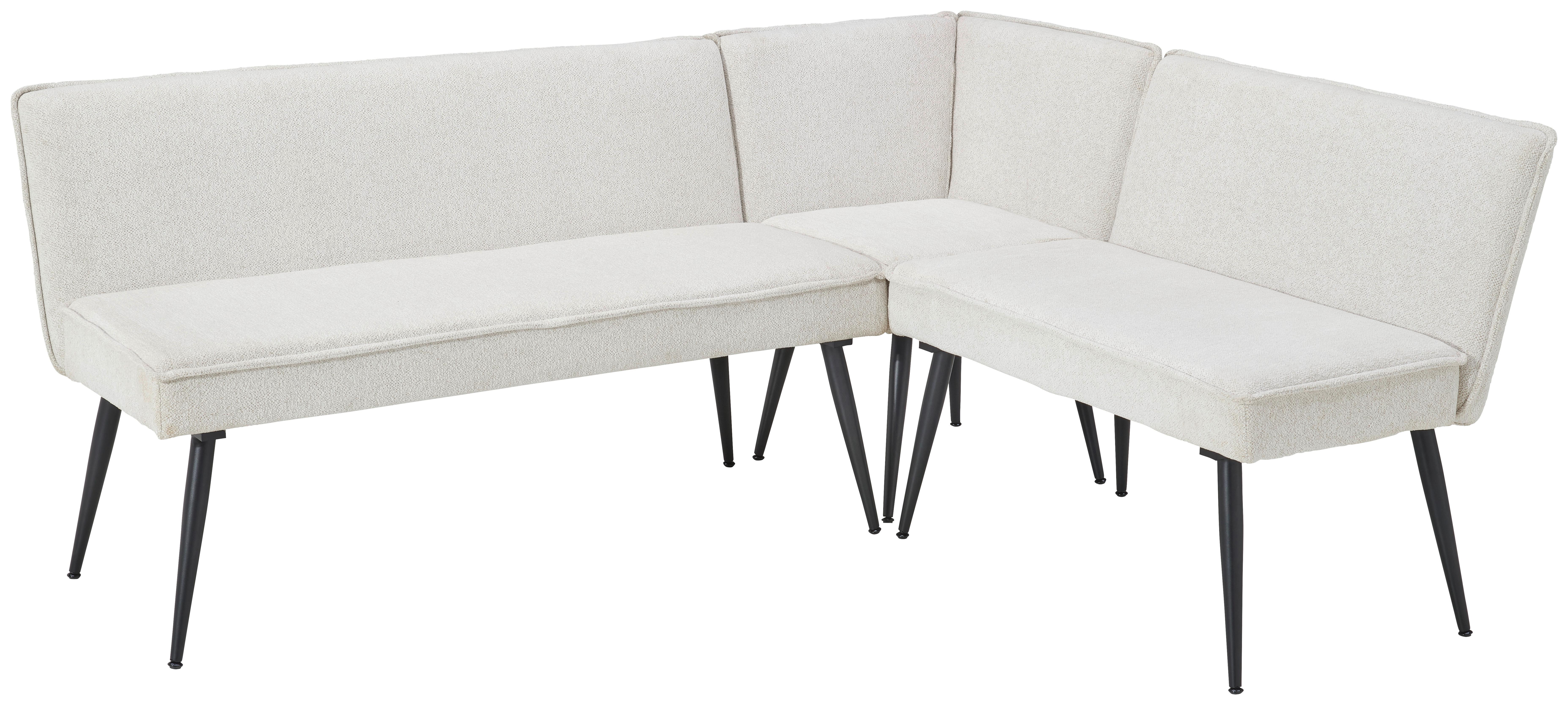 Eckbank Aleks - Beige/Schwarz, LIFESTYLE, Textil/Metall (195/157cm) - MID.YOU
