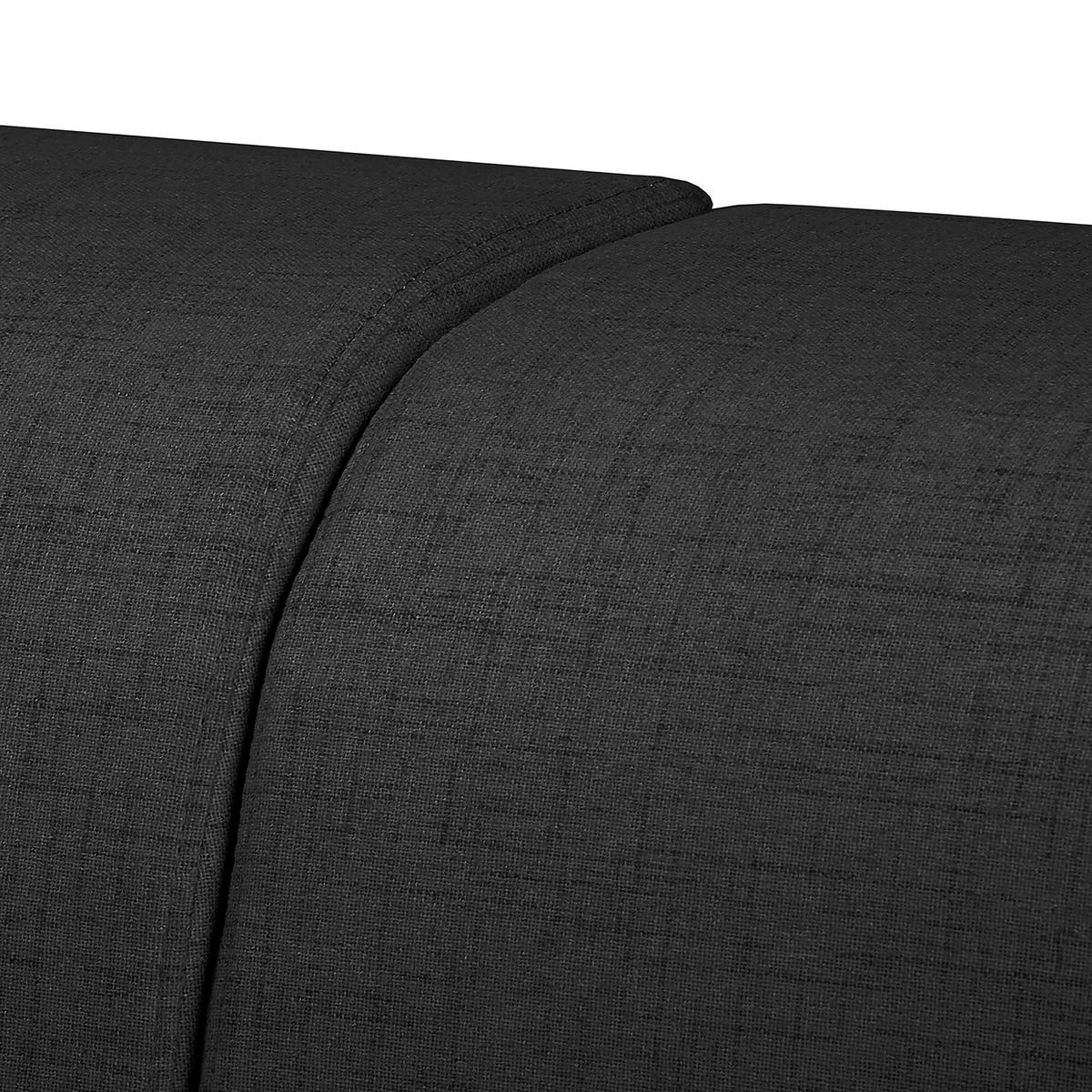 Ecksofa Bella Schwarz S: 257x174 cm - Wengefarben/Schwarz, Design, Textil (257/174cm) - Livetastic