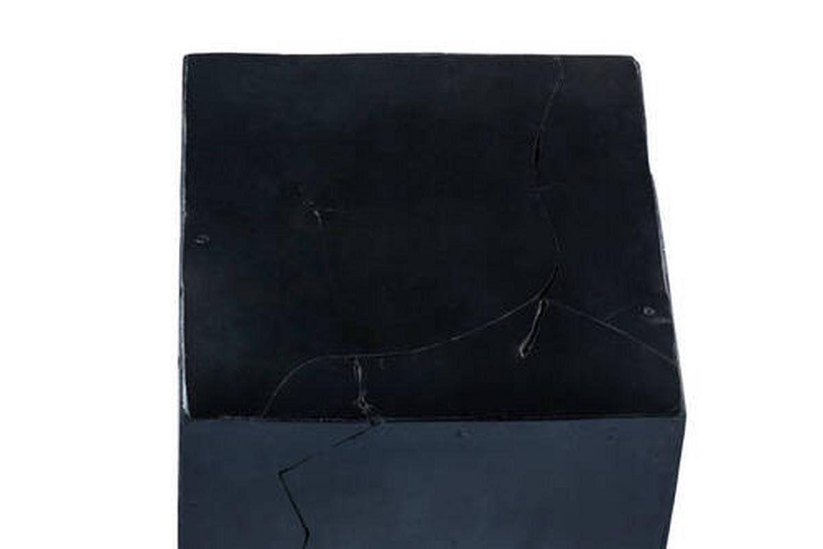Beistelltisch aus Teakholz Radix, Schwarz - Schwarz, Natur, Holz (30/45/30cm) - Kayoom