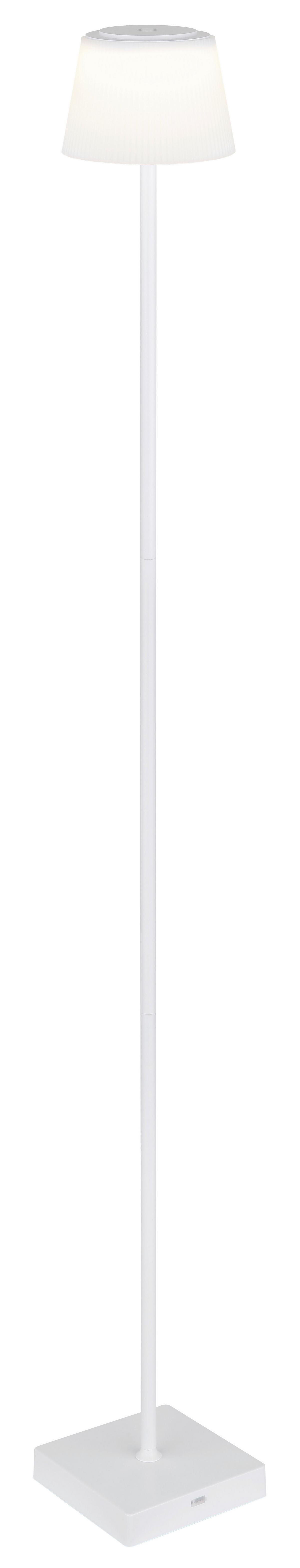Akku-stehleuchte 58434sw - Weiß, Design, Kunststoff/Metall (14/14/120cm) - Globo
