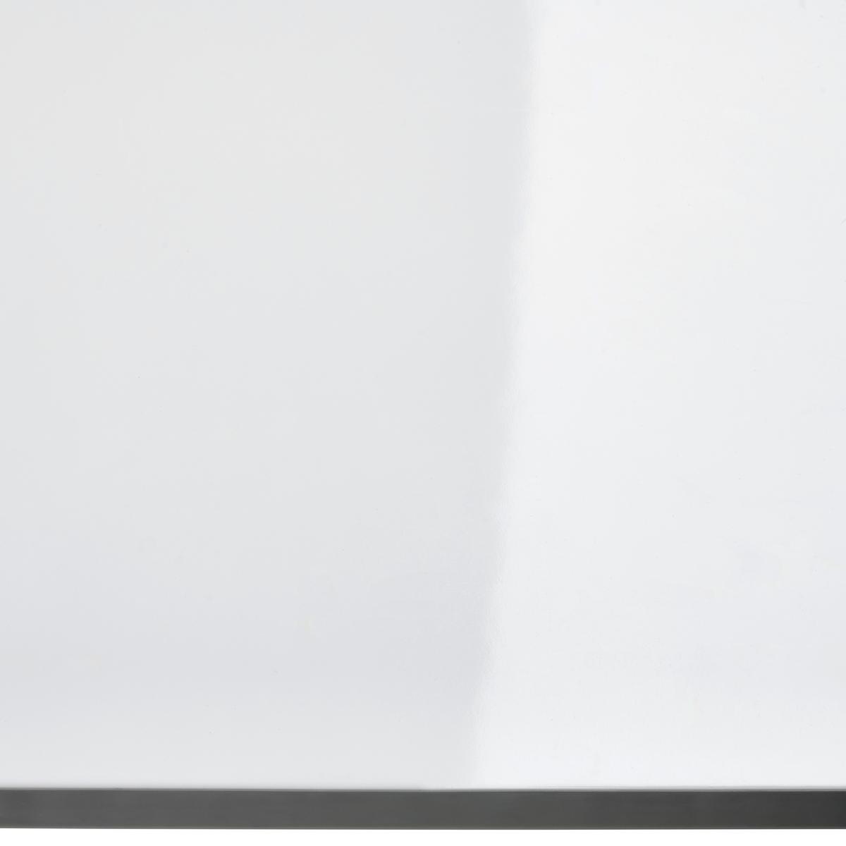 Bartisch Lyon 120x107x60 Cm Mdf Weiß Hochglanz 3 Ablagen - Weiß Hochglanz, KONVENTIONELL, Holzwerkstoff/Metall (120/107/60cm)