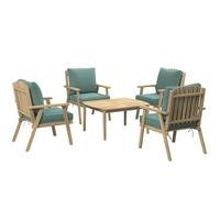 Loungegarnitur Birmingham - Grau/Akaziefarben, MODERN, Holz/Kunststoff (90/43/70cm) - Beldano