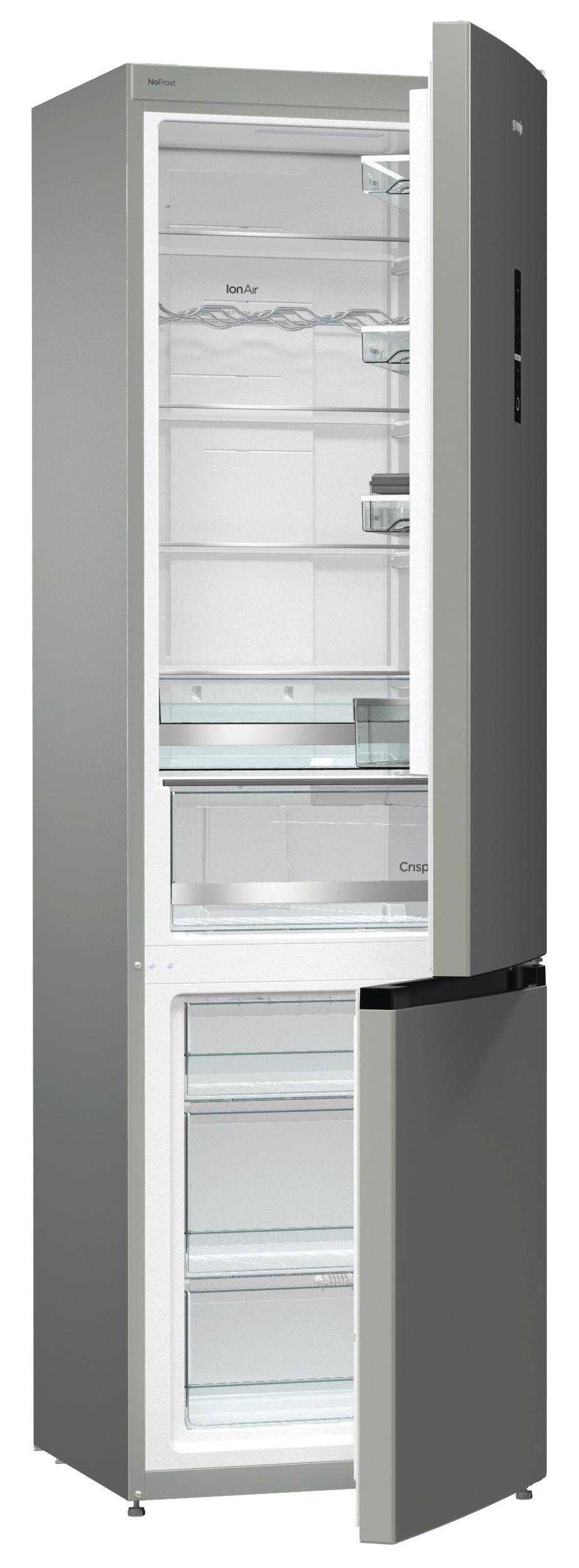 Kühl-gefrier-kombination Nrk6202mx4 - Edelstahlfarben, Basics (60/200/64cm) - Gorenje