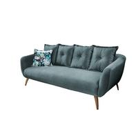 3-sitzer-sofa Baggio Dblau,dgrün B:236 Cm - Blau/Buchefarben, MODERN, Textil (236/94/103cm) - Livetastic