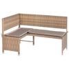 Gartenbank Kunststoff 2-Sitzer Eckbank - Naturfarben/Cappuccino, KONVENTIONELL, Kunststoff/Textil (100/148cm) - Gardenson