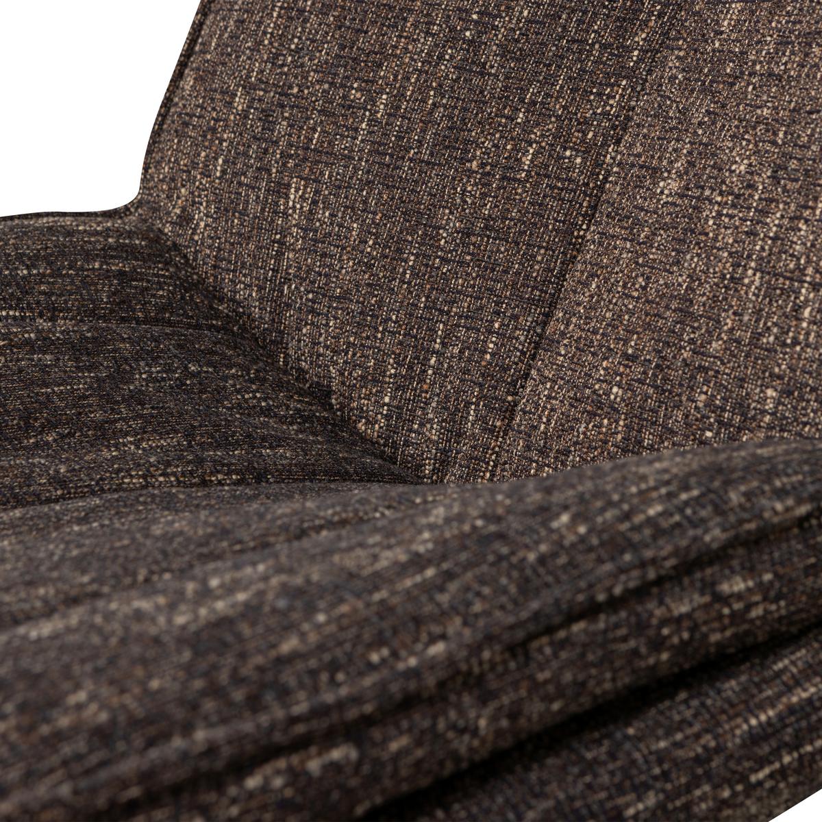 Sessel Milaro Braun B: 75cm - Schwarz/Braun, Design, Textil (75/88/94cm) - Livetastic